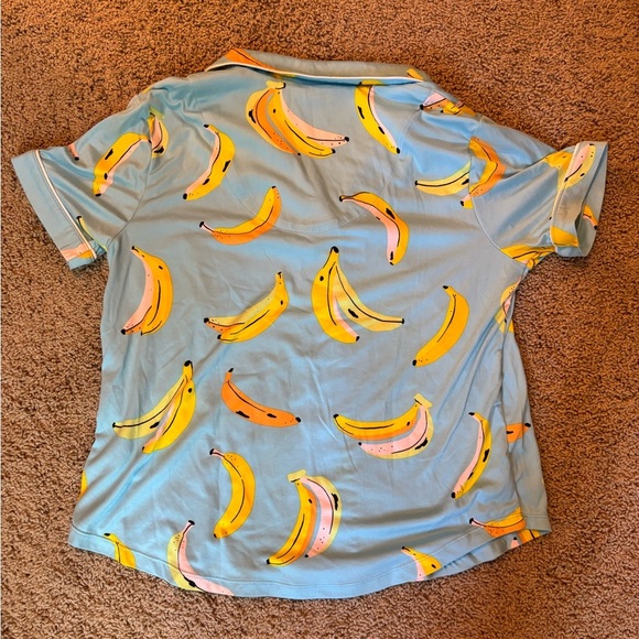 Kate Spade Banana Print Pajama Top | Size Small - Picture 3 of 5